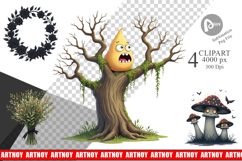 Clipart Gothic Halloween Plants and Herbs Product Image 1