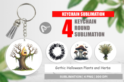 Keychain Gothic Halloween Plants and Herbs Product Image 1