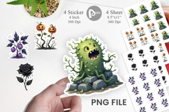 Sticker Gothic Halloween Plants and Herbs Product Image 1