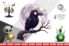 Clipart Gothic Halloween Set Product Image 1