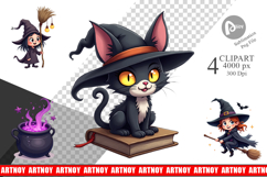 Clipart Gothic Halloween Witches Product Image 1