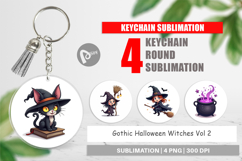 Keychain Gothic Halloween Witches Product Image 1