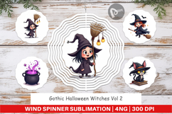 Wind Spinner Gothic Halloween Witches Product Image 1
