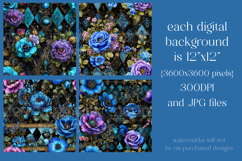 Gothic Patterns, Messy Harlequin Roses Seamless Patterns, s3 Product Image 2