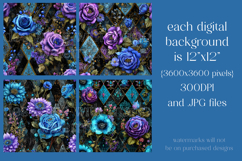 Gothic Patterns, Messy Harlequin Roses Seamless Patterns, s5 Product Image 2