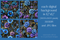 Gothic Patterns, Messy Harlequin Roses Seamless Patterns, s7 Product Image 2