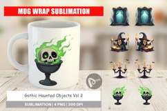 Mug Wrap Gothic Haunted Objects Product Image 1