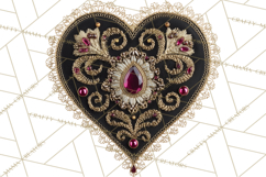 Ornate Gothic Valentine Hearts, Dark Romantic Clipart PNG Product Image 5