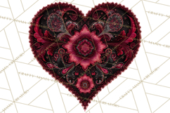 Ornate Gothic Valentine Hearts, Dark Romantic Clipart PNG Product Image 3