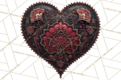 Ornate Gothic Valentine Hearts, Dark Romantic Clipart PNG Product Image 4