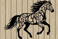 Gothic horse stencil silhouette SVG Product Image 1