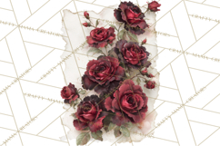 Gothic Victorian Love Letter Clipart, Romantic Stationery Product Image 2