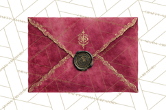 Gothic Victorian Love Letter Clipart, Romantic Stationery Product Image 2