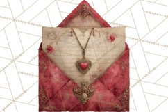 Gothic Victorian Love Letter Clipart, Romantic Stationery Product Image 3