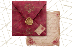 Gothic Victorian Love Letter Clipart, Romantic Stationery Product Image 2