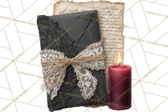 Gothic Victorian Love Letter Clipart, Romantic Stationery Product Image 4