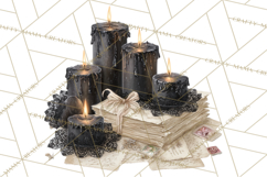 Gothic Victorian Love Letter Clipart, Romantic Stationery Product Image 4