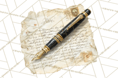 Gothic Victorian Love Letter Clipart, Romantic Stationery Product Image 3