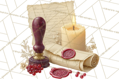 Gothic Victorian Love Letter Clipart, Romantic Stationery Product Image 2