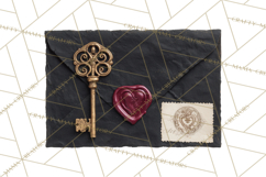 Gothic Victorian Love Letter Clipart, Romantic Stationery Product Image 4
