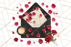Gothic Victorian Love Letter Clipart, Romantic Stationery Product Image 3