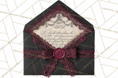 Gothic Victorian Love Letter Clipart, Romantic Stationery Product Image 5