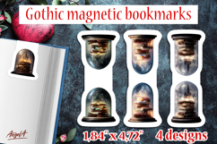 Magical magnetic bookmarks Glass dome with stack of books Product Image 1