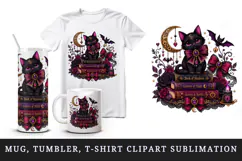 Gothic tumbler, mug wrap, clipart sublimation design Product Image 1