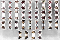 Floral Gothic magnetic bookmark bundle PNG Product Image 5