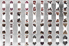 Floral Gothic magnetic bookmark bundle PNG Product Image 4