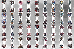 Floral Gothic magnetic bookmark bundle PNG Product Image 2