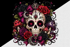 Gothic tumbler, mug wrap, clipart sublimation design Product Image 2