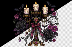 Gothic tumbler, mug wrap, clipart sublimation design Product Image 2
