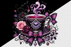 Gothic tumbler, mug wrap, clipart sublimation design Product Image 2