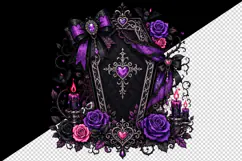 Gothic tumbler, mug wrap, clipart sublimation design Product Image 2