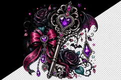 Gothic tumbler, mug wrap, clipart sublimation design Product Image 2