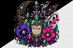 Gothic tumbler, mug wrap, clipart sublimation design Product Image 2