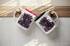 Gothic tumbler, mug wrap, clipart sublimation design Product Image 3