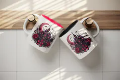 Gothic tumbler, mug wrap, clipart sublimation design Product Image 3