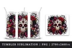 Gothic tumbler, mug wrap, clipart sublimation design Product Image 4