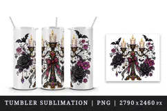 Gothic tumbler, mug wrap, clipart sublimation design Product Image 4