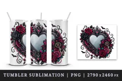 Gothic tumbler, mug wrap, clipart sublimation design Product Image 4