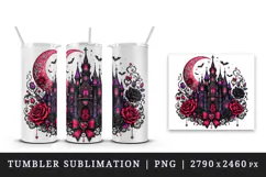 Gothic tumbler, mug wrap, clipart sublimation design Product Image 4