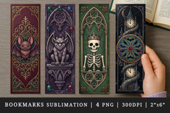 Gothic bookmarks printable sublimation bookmark design Product Image 1