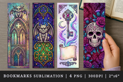 Gothic bookmarks printable sublimation bookmark design Product Image 1