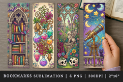 Gothic bookmarks printable sublimation bookmark design Product Image 1