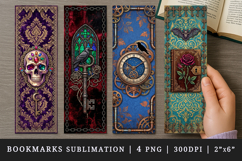 Gothic bookmarks printable sublimation bookmark design Product Image 1