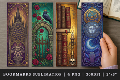 Gothic bookmarks printable sublimation bookmark design Product Image 1