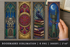 Gothic bookmarks printable sublimation bookmark design Product Image 1