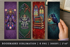 Gothic bookmarks printable sublimation bookmark design Product Image 1